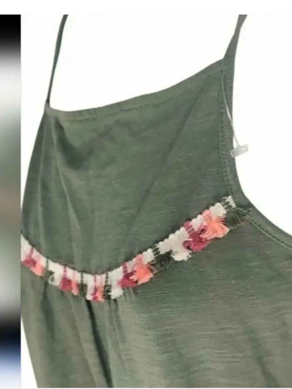 NWT Girl's Old Navy Fringe khaki tank dress sz XL (14)